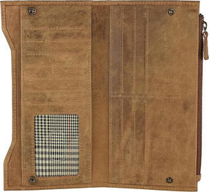 Cartera de hombre ligera de alta calidad con cierre de botón a presión de piel auténtica y logotipo personalizado 2025, producto de tendencia a precios al por mayor OEM - Product Image 1