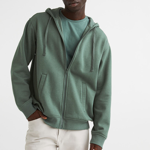 Sudadera con capucha extragrande con cremallera para hombre, Jersey de algodón 100%, logotipo personalizado de felpa francesa, sudaderas con capucha estampadas con hombros caídos en blanco para hombre - Product Image 1