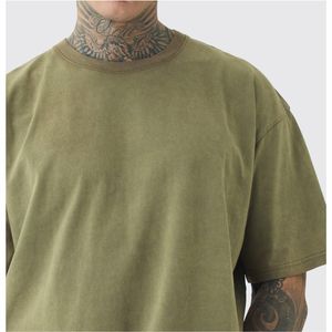 T-shirt pour hommes personnalisé poids lourd unisexe Boxy Fit épais uni 100% coton t-shirt épaule tombante surdimensionné Boxy t-shirt - Product Image 3