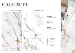 Design italien Calacatta Borghini Carreaux en porcelaine émaillée Moderne antidérapant pour hôtel appartement villa école et chambre applications - Product Image 2