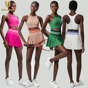 طقم حمالة صدر رياضية للسيدات بحجم كبير من قطعتين للياقة البدنية ملابس رياضية للتنس واليوغا والتنس والتنورات ملابس رياضية عالية الجودة - Product Image 1