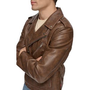 Chaqueta de Cuero para Hombre, Estilo Urbano, MOQ Bajo, Chaqueta de Cuero PU Profesional, Personalizada, ODM, Logotipo Personalizado Más Popular - Product Image 6