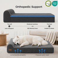 Meistverkauftes Umweltfreundliches Großes Hundebett Orthopädisches Luxus-Hundebett mit Schwammfüllung Samt Wintergebrauch für Katzen & Hunde