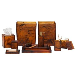 Juego de Baño de Resina Pulida de Estilo Clásico de Tendencia, Decoración Personalizada de la Mejor Calidad, Efecto Mármol de la India, Lujo - Product Image 6