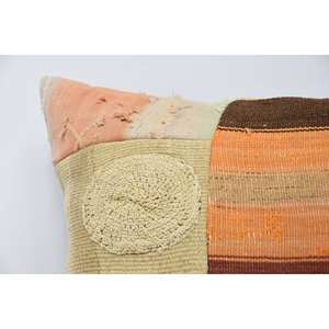 Coussin Kantha Patchwork en laine beige 28x28 pouces coussin décoratif tissu tissé imprimé floral brodé Vintage pour canapé à la maison - Product Image 2