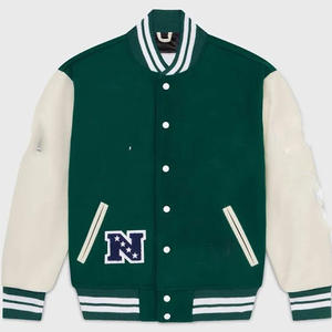 OEM Offre Spéciale personnalisé Satin Bomber Letterman Baseball Varsity Noir Vert Satin Veste Pour Hommes Femmes Casual Wear 280 GSM - Product Image 1