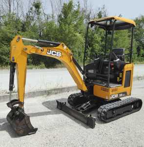 Mini-excavatrice compacte sur chenilles TOP POWER JCB 18Z-1 T3 à oscillation zéro avec hydraulique auxiliaire - Product Image 1