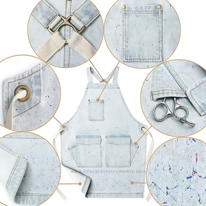 ผ้ากันเปื้อนอเนกประสงค์สำหรับช่างตัดผมพร้อมสายรัดแบบปรับได้ผ้าคลุมทำผมปรับโลโก้ได้ - Product Image 2