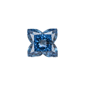 Diamants synthétiques cultivés en laboratoire certifiés IGI GIA, HPHT CVD, de qualité VVS, de forme fantaisie, de couleur bleue, en vrac - Product Image 1