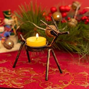 Bougeoirs en métal en forme de cerf élégants et élégants pour la décoration de table et de la maison - Product Image 4