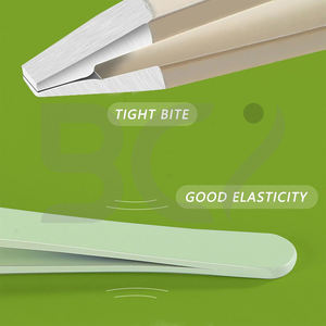 Pinzas para cejas con punta inclinada y puntiaguda para depilación, 4 Uds., producto de acero inoxidable con doble sombra, pinzas para cejas - Product Image 5