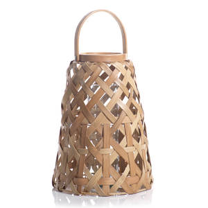 Handcrafted Rattan Tabletop <b>Lantern</b> Natural Boho Decor Outdoor Indoor Accent Light Holder - Product Image 2