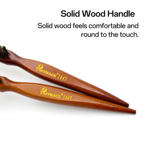 Brosse de coiffure en poils de sanglier et de <span class=keywords><strong>nylon</strong></span> Queue de rat Teasing Brosse à cheveux en poils de sanglier Peigne pour le peignage arrière et le contrôle des bords - Product Image 4