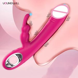 Vibratore Rabbit con Doppio Motore per Stimolazione del Punto G e Clitoridea, Impermeabile, Ricaricabile, in Silicone, Giocattolo Sessuale per Donne - Product Image 1