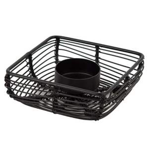 Support de bougie en fer forgé noir de style antique en gros, bougeoir à main, base de bougie, décoration en métal résistant à la rouille, candélabre - Product Image 2