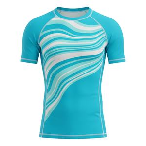 Camiseta de compresión duradera sublimada al por mayor para hombres, mujeres y niños, para entrenamiento de MMA, BJJ, Jiu Jitsu No-Gi, traje de baño personalizado - Product Image 1