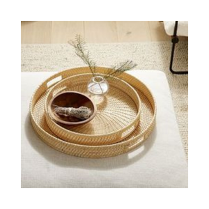 Plateau en rotin fait à la main, respectueux de l'environnement, plateau en rotin pour la décoration de la maison - Product Image 1