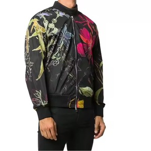 Blouson bomber unisexe à capuche zippé, couleur personnalisable, col montant, manches longues, en toile de coton unie, doublure en coton, séchage rapide - Product Image 6