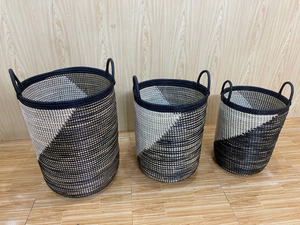 Juego de 3 Cestas de Lavandería Personalizables en Color y Tamaño con Asas y Cestas de Almacenamiento para Decoración del Hogar - Product Image 2