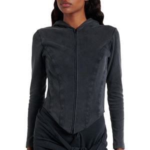 Sudadera con Capucha y Cremallera Estampada Premium para Otoño/Invierno, Personalizable con Logotipo Frontal, 100% Algodón Canvas Ecológico, Estilo Urbano - Product Image 2