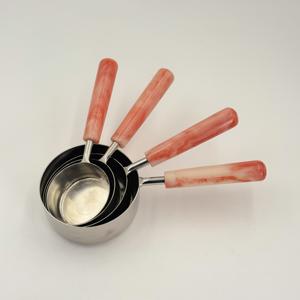Juego de Tazas y Cucharas Medidoras de Resina Resistentes al Calor, Ecológicas, de Acero Inoxidable, 4 Piezas, Regalos, Cocina, Repostería - Product Image 4