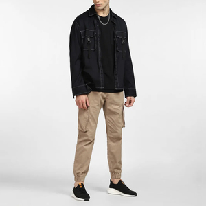 Customized Men <b>Joggers</b> for Summer <b>Lightweight</b> Plain Dyed Quick Dry Fabric Straight Pattern Sports Pants Dark Wash - Product Image 6