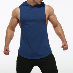 Débardeur à capuche sans manches pour homme conçu pour l'entraînement en gym et la musculation - Product Image 4