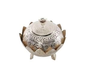 ชามเสิร์ฟผลไม้ทำจากโลหะสีทองทำด้วยมือทำจากอลูมิเนียมขัดเงาเป็นมิตรกับสิ่งแวดล้อม - Product Image 1