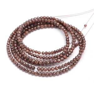 Perles rondes facettées de qualité supérieure AAA+ en diamant rouge, diamants en vrac - Product Image 3