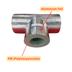 Highly Popular Hot Selling AutoCAD CNC Cut Pre-Formed <b>PIR</b> Insulation Materials 50mm Thickness Heat Insulation Tee pipe fifting - Product Image 4