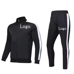 Survêtement unisexe rouge à manches longues avec fermeture éclair, col montant, couleur unie, sportif, pour adultes, automne, séchage rapide, matière polyester - Product Image 4