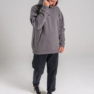 QYOURECLO Sweat-shirt à capuche en molleton de coton lourd personnalisé de haute qualité Streetwear Boxy Cropped DTG pour hommes - Product Image 3