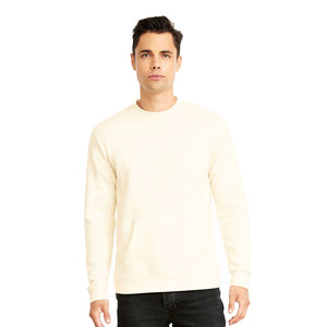Básicos de algodón mezclado bloque bordado Highstreet cuello redondo Jumper venta al por mayor Casual hombres Oversize French Terry sudadera - Product Image 4