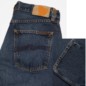 Pantalon en jean décontracté pour homme, coupe droite, design personnalisé, taille mi-haute, lavage délavé, coupe slim, fermeture éclair, 5 poches, formel, modeste - Product Image 2