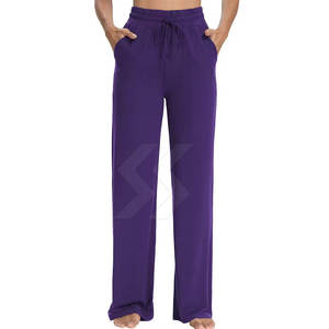 Pantalons de survêtement évasés pour femmes de couleur unie de marque privée pantalons de survêtement évasés respirants pour femmes de conception unique - Product Image 1