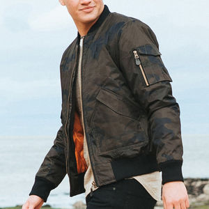 Blouson aviateur marron coupe ajustée pour hommes avec doublure en peau de mouton véritable et fourrure 2025 best-seller Style motard moto zippé - Product Image 2