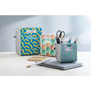 Organizer da Scrivania Ecologico in RPET CreaFelt - Gadget Sostenibile per il Desktop - Product Image 2