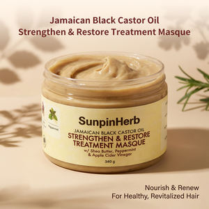 Tratamiento Capilar con Aceite de Ricino Negro Jamaicano, Manteca de Karité y Menta para Cabello Dañado, Seco, Natural, Rizado y Estilizado con Calor - Product Image 6