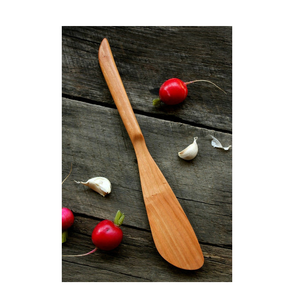 Madera masa fermentada Spurtle proveedor al por mayor logotipo personalizado madera agitador palo pan espátula precio barato - Product Image 1