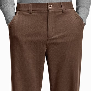 กางเกงขายาวทรงหลวมสไตล์วินเทจแบบจีบสำหรับผู้ชาย แนวลำลอง เหมาะสำหรับใส่ทำงาน - Product Image 1