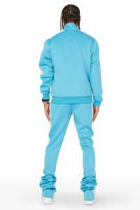 Conjunto de chándal térmico acampanado con logotipo personalizado para hombre, Sudadera con capucha y borde de corte con dobladillo crudo transpirable Vintage, pantalones de chándal para correr de talla grande para invierno - Product Image 5