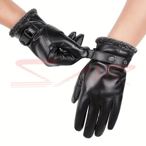 2024 New Wholesale Customized Comfortable Synthetic Leather Gloves for Men Casual Winter High Quality From Pakistan - Product Image 1