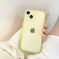 Coque transparente antichoc avec cadre à bords ondulés en TPU souple pour iPhone, pour filles et femmes, compatible avec iPhone 18, 17, 16, 14, 13