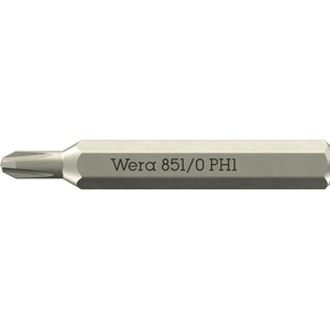 Juego de Puntas de Destornillador 851/0 Micro PH 1, 1" L X 0.30mm, 10 Piezas, Marca WERA, Empaque VPE - Product Image 1