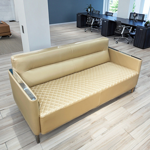 Juego de Sofás de Cuero Minimalistas Modernos Personalizados, Sofá Seccional Modular para Sala de Estar u Oficina - Product Image 5