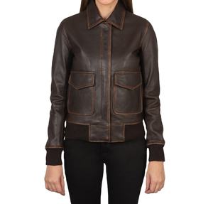 Chaqueta de Cuero Genuino para Mujer de Diseño Moderno - Alta Calidad, Impermeable, Cortavientos, Transpirable, de Secado Rápido, con Logotipo Personalizado - Product Image 5