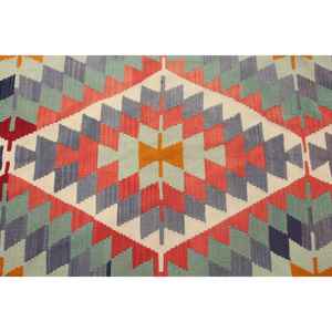 Alfombra Vintage de 5.5x9.2 pies, Alfombra Turca Grande, Alfombra Oriental Roja y Azul - Product Image 3