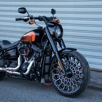 HOPERO Garde-boue inférieur en aluminium, noir thermolaqué, durable pour les modèles Softail Davidson 2018-2024
