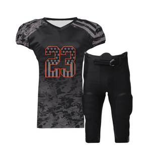 Uniforme de fútbol americano de poliéster 100% personalizado al por mayor con características únicas transpirables de talla grande de alta calidad - Product Image 3