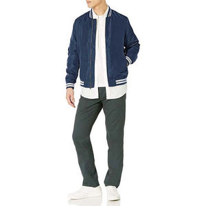 Chaquetas de hombre de uniforme con logotipo personalizado al por mayor, chaquetas holgadas con cierre de cremallera, chaquetas impermeables de satén liso de poliéster para invierno 2025 - Product Image 4